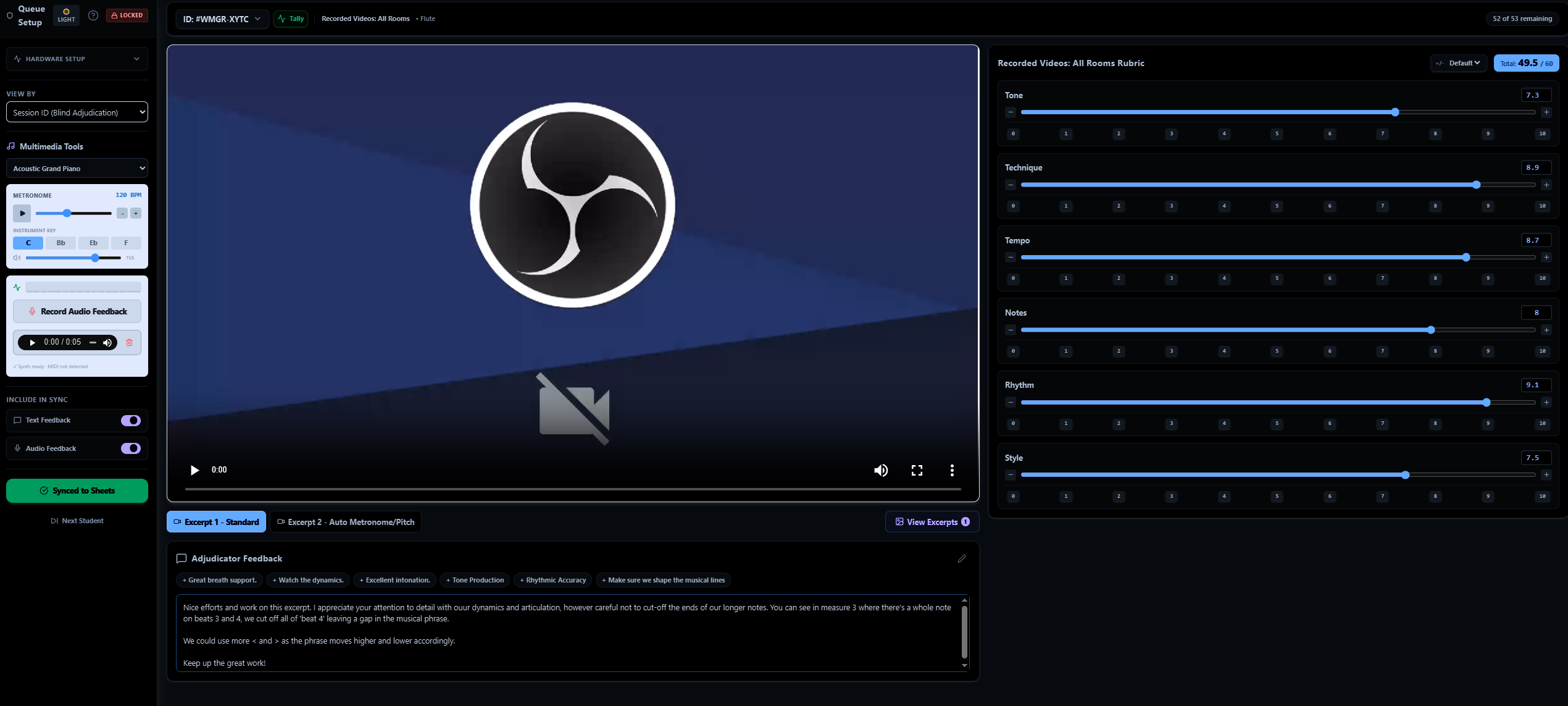 Judge Portal Interface